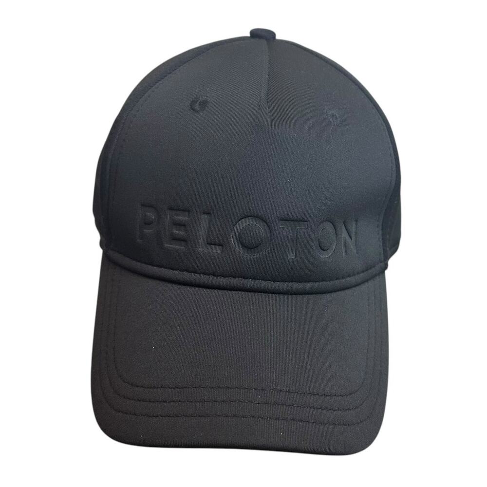 Peloton Black Adjustable Red Strap Baseball Cap O… - image 1